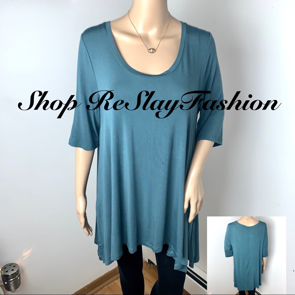 ⭐️NWT Cupio XL High Low Tunic 3/4 Inch Sleeve😎
